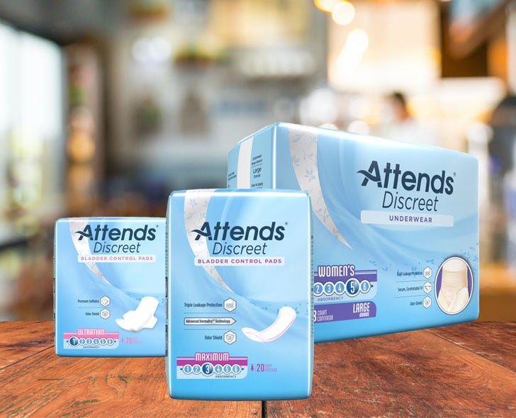 Attends product of bladder control pad for women incontinence Attends product of bladder control pad for women incontinence